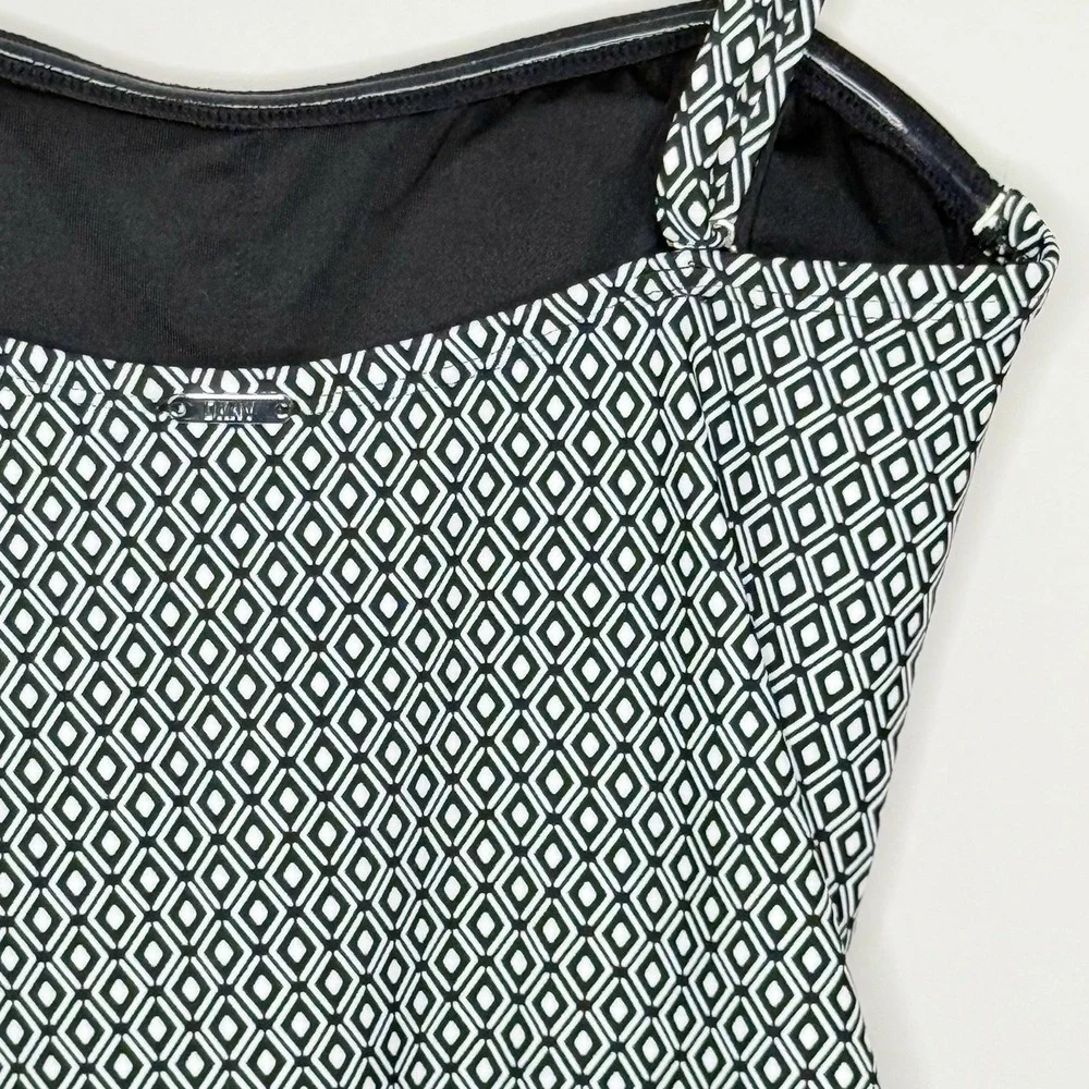 DKNY Women's Removable Straps One Piece Swimsuit Medium‎ Black/White SPF - Picture 10 of 16